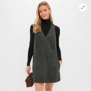 Tuckernuck Deep Olive Suede Bailey Sleeveless Dress